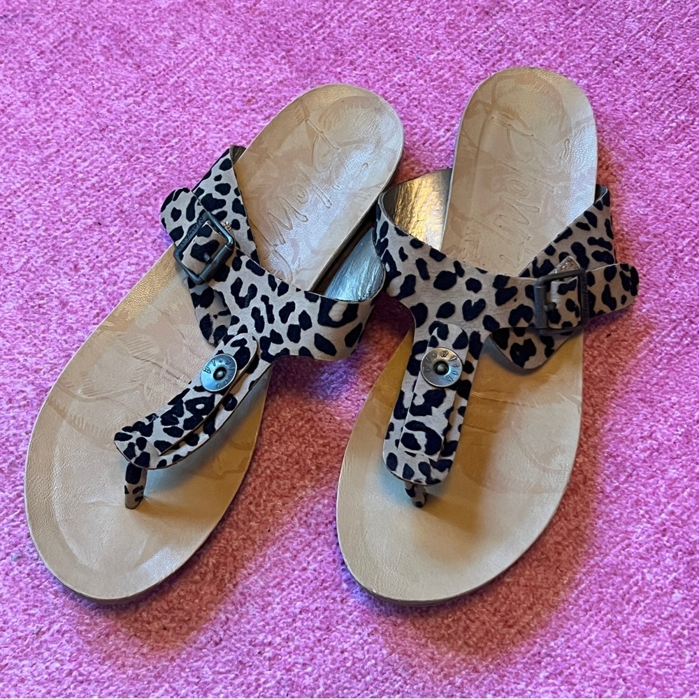 Leopard Print Blowfish Sandals